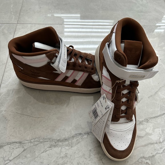 Adidas Forum Mid Men's Shoes Size 12 ‘chocolate to my strawberry' GY6802 Rare - Picture 9 of 12